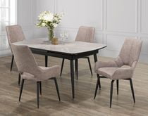 Ambrose 5-Piece Dining Set, Beige