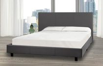Full Platform Bed & Mattress Set, Grey