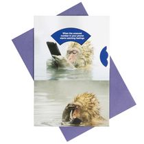 What Do You Meme?® Interactive Meme Card (Monkey on Phone) Carte
