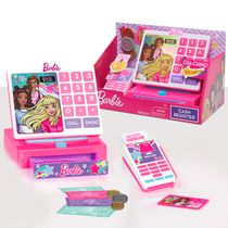 Barbie Trendy Cash Register with Sounds, Pretend Money, and Credit Card Reader, 9 Piece Playset