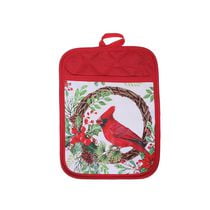 Pot Holder Avec Pocket (Single Cardinal) - Set of 4