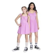 My Sister's Closet Girls' Ruffle Strap Sweetheart Neck Skort Dress