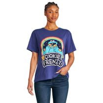 T-shirt à imprimé graphique Macaron le grognon 1, rue Sésame pour femmes