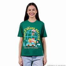 Hello Kitty And Friends Women's Reduce Reuse Recycle Graphic T-Shirt - Forest Green