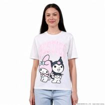Hello Kitty And Friends Women's My Melody and Kuromi Besties Graphic T-Shirt - White