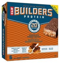 Clif Builder's Protein Bar, Chocolate Peanut Butter, 68g, Non-GMO Bar, 6 Ct