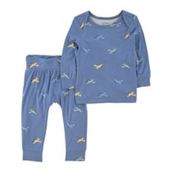 Carter's Child of Mine IB 2PC Pant Set - Blue Airplane