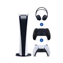 PlayStation 5 Digital Edition PLUS extra PlayStation®5 DualSense™ Wireless Controller – Midnight Black and PlayStation®5 PULSE 3D Midnight Black Wireless Headset