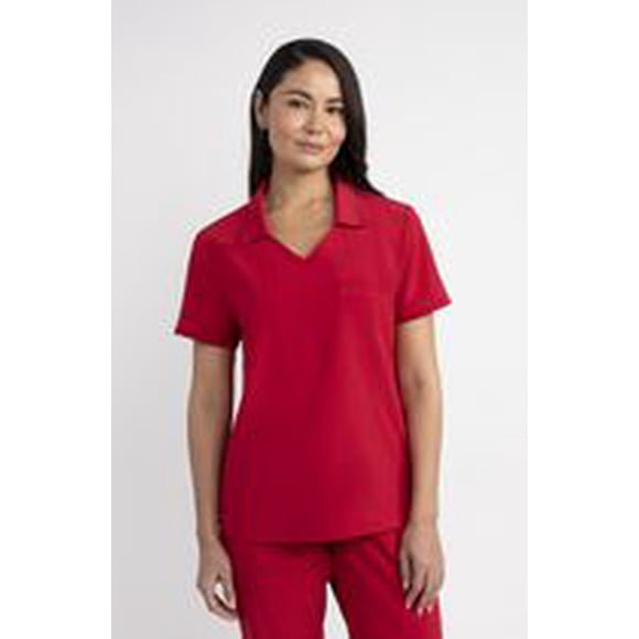 Blouse médicale à col et encolure en V de la collection Fashion Scrubstar pour femmes, tailles XS–3XL