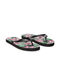 Time and Tru Women's Floral Flip Flops