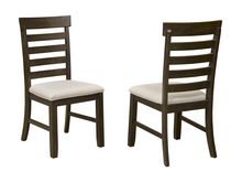 Dining Chair, Set of 2, Dark Oak