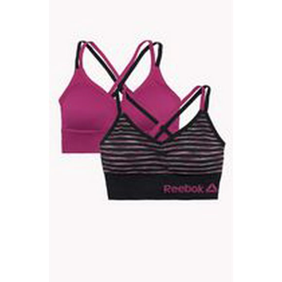Reebok Ladies' 2 Pack Seamless Longline Bralettes