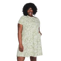 Lane Bryant Women's Plus Crew-Neck T-Shirt Dress
