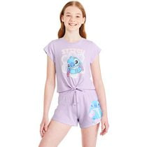 T-shirt avec motif noué sur le devant Stitch Disney pour filles