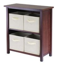 Winsome Verona 2-Section Storage Shelf with Baskets