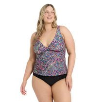 Krista Plus Tankini D-Cup Women's V-Neck Tankini Swim Top
