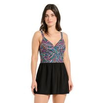 Krista Swimdress Crossover D-Cup Women's Printed Swimdress