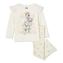 Ensemble 2&nbsp;pièces avec haut à manches longues Pat'Patrouille pour petites filles Tailles&nbsp;2T-5T