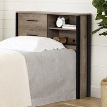 South Shore Munich Bookcase Headboard Twin Weathered Oak