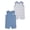 Blue, variant on Huggies Happy Hugs Infant Boy Romper 2-Pack