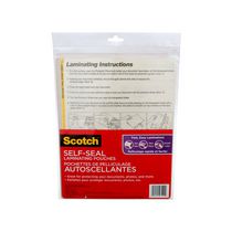 Pochette de pelliculage autoadhésive LS854-10-C Scotch®, 22,9 cm x 29,2 cm, 10/paquet