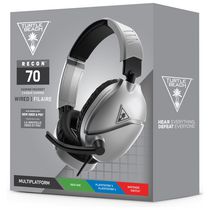 Casque de gaming Turtle Beach® Recon 70 - argent PS4™ Pro, PS4™ & PS5™ | Xbox One & Xbox Series X|S | Nintendo Switch™1 | Mobile