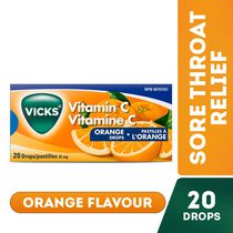 Pastilles de vitamine C Vicks, saveur d’orange