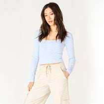 Devoted, Scoopneck Pointelle Sweater, Sizes XS-XL