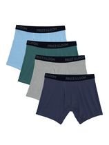 Men's All Day Comfort Cotton stretch Boxer Briefs, Assorted 4 Pack