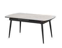 Dining Table with Ext. Leaf, Black/Grey