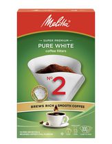 Filtre à café conique Melitta en blanc pur No. 2