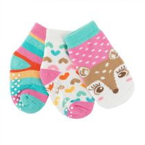 ZOOCCHINI - Baby, Toddler 3 Piece Comfort Terry Socks Set - Coordinated Animal Character Print, Patterned Socks - 3 Pairs