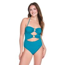 No Boundaries Women's O-Ring One Piece Swimsuit