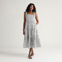 Mexx Women’s Printed Woven Strap Tiered Dress