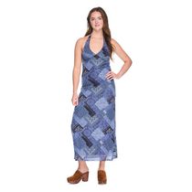 Wild Skye Women'S Mesh Halter Maxi Dress