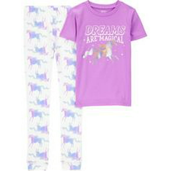 Carter's Child of Mine Kid Girls' 2 Piece PJs Cotton Purple Unicorn