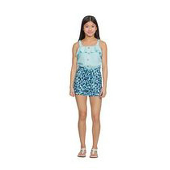 Justice Girls Ruffle Aminal Print Romper