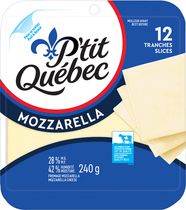 P'Tit Quebec 240G Mozzarella Natural Slices