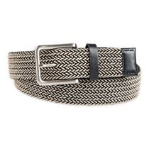 Tailored Flex by Haggar Men's 35mm Stretch Fabric Braid w/ Faux Leather Trim Belt