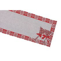 Tapisserie Chemin De Table (Extrémité Carrée) (Frontière De Flocon De Neige)