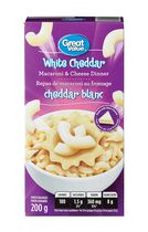 Great Value White Cheddar Macaroni & Cheese Dinner