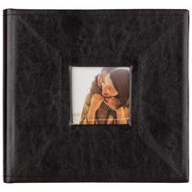 Pinnacle Frames and Accents 2UP Black Stitched Photo Album