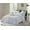LIT BLANC, variante sur Ensemble de housse de couette en tissu froissé naturel ultra doux - Fermeture éclair