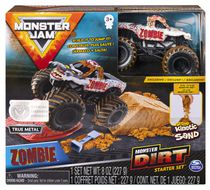 Monster Jam, Coffret débutant Monster Dirt Zombie, avec 226 g (8 oz) de Monster Dirt et un monster truck Monster Jam authentique en métal moulé à l'échelle 1:64