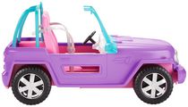 Véhicule tout-terrain ​Barbie, violet avec sièges roses et roues qui tournent vraiment, 2 places, cadeau pour les 3 à 7 ans