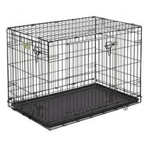 MidWest iCrate Double-Door Folding Dog Crate with Divider Panel, 2-Door Dog Crate