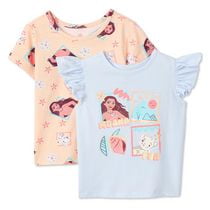 Lot de 2 t-shirts Moana Disney pour petites filles