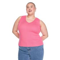 Lane Bryant Women's Plus V-Neck Sweater Tank Top