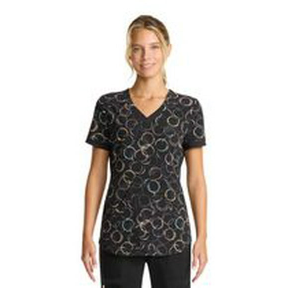 Scrubstar Women's Geo V-Neck Print Scrub Top