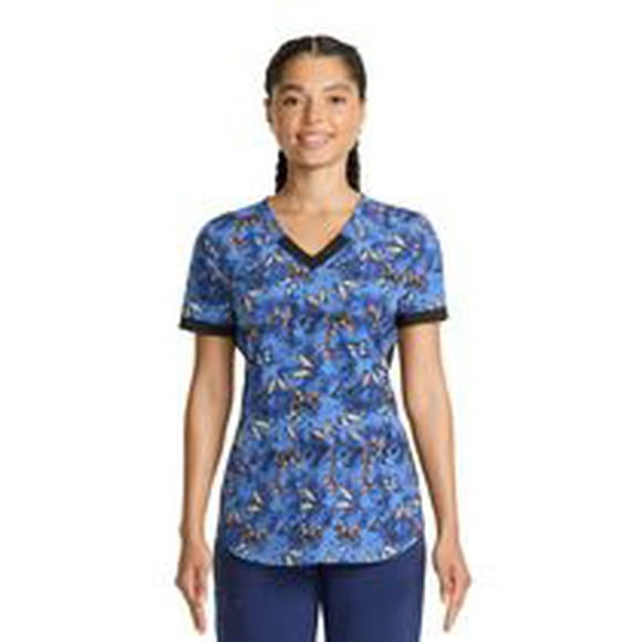 Scrubstar Women's Flutter Dream V-Neck Print Scrub Top